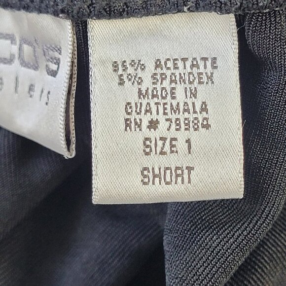 Chico’s Travelers Woman’s black pants size 1 short - Picture 9 of 10